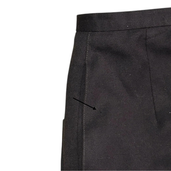 Vtg HARVE BENARD Sport Black Wool Pants Lined Flat Front Pockets High Rise 16 - Picture 8 of 8